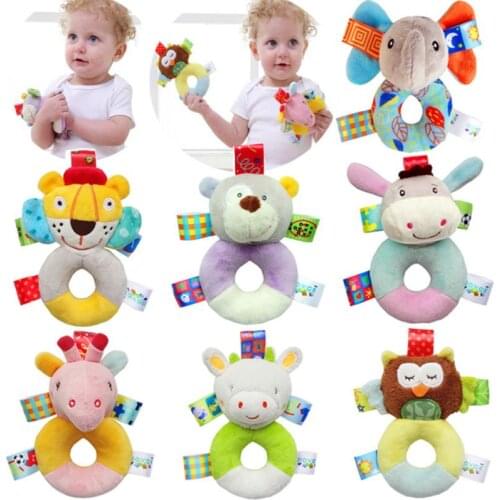 4 Colors 0-12 Months Baby Jjovce Baby Comfort Cloth Doll Stuffed Animal Plush Doll Soft Rattle Kids Toys Halloween For Baby Kids