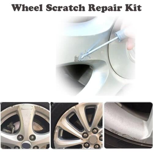 Aluminum Alloy Wheel Scratch Repair Kit Adhesive Universal Silver Paint Tool Car Wheel Scratch Care Accessories
