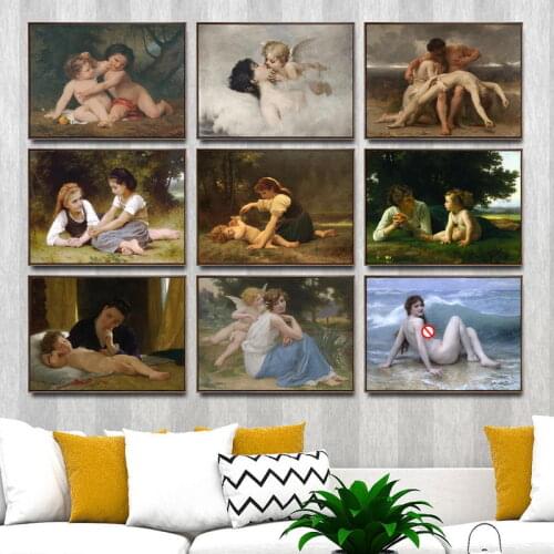 Home Decoration Art Wall Pictures Fro Living Room Poster Print Canvas Paintings French William-Adolphe Bouguereau