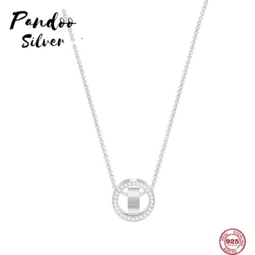 PANDOO Fashion Charm Sterling Silver Original 1:1 Copy, When To Run Fashion Wild Necklace Women Luxury Jewelry Gifts