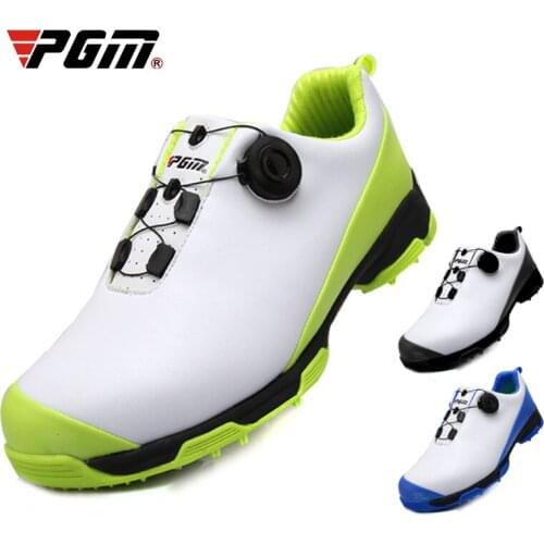 PGM Professional Golf Shoes Men Waterproof Sports Shoes Knobs Buckle Shoes Mesh Buckle Breathable Anti-slip Sneakers For Male