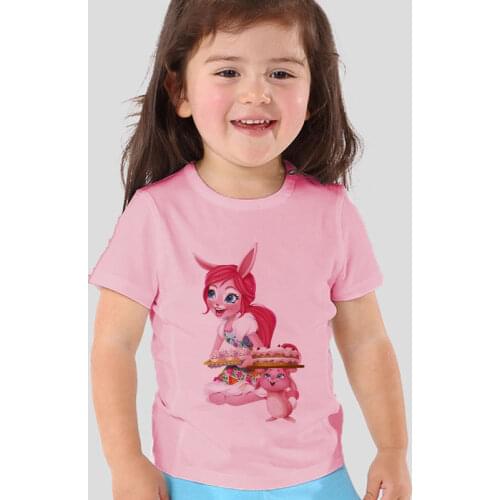 Casual T Shirts For Girls Enchantimals T Shirt Girl Boys Novelty Baby Kids Summer Child Clothing Boy Costume Top Short Sleeve