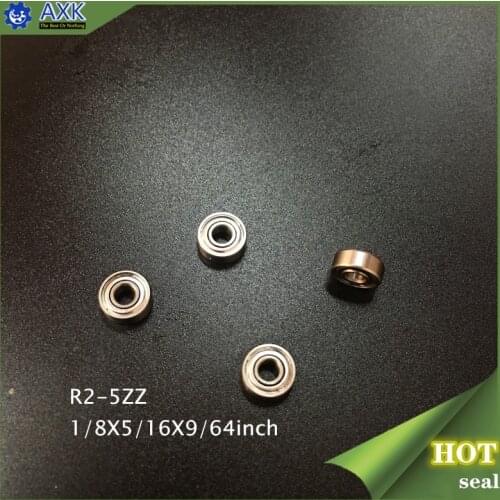 R2-5ZZ ABEC-1 (100PCS) 1/8"x5/16"x9/64" inch Miniature Ball Bearings RC Models