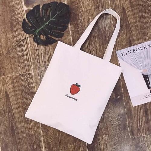 Women 2021 Canvas Shoulder Bag Lovely Reusable Shopping Bag Cartoon Bolsa De Compras Shopper Bags Fashion Printing Eco Bag