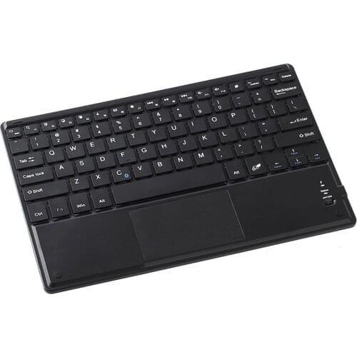 Slim 10" Wireless QWERTY Bluetooth Keyboard + Touchpad For Windows Android Mac