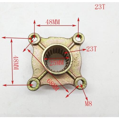 23 Tooth 23T Rear sprocket 48mm 4 hole Fits 110cc 125cc 150cc 200cc Quad Dirt Bike ATV