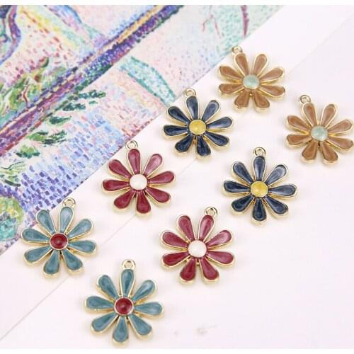 6pc 2019 Korean Hot Fashion Cute Flower Earrings For Women Earrings Girls Pendant Material Diy Jewelry Accessories Wholesale