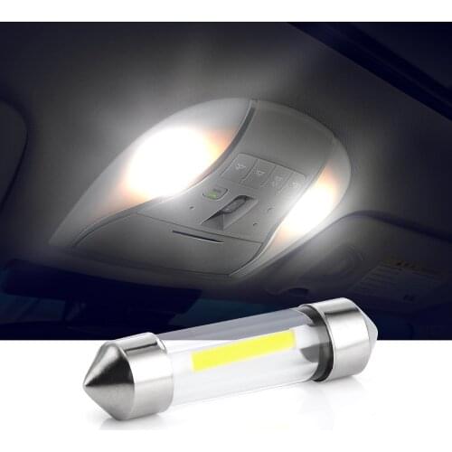 1pc 6000K 12V C5W Festoon 31mm 36mm 39mm 41mm LED Interior Car Light Bulbs COB Led Auto Lights SMD White Car c5w led Lamp
