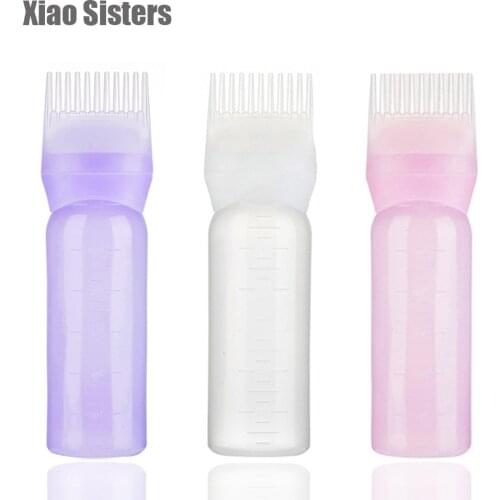 1PC 120ML Hair Dye Applicator Brush Bottles Dyeing Shampoo Bottle Oil Comb Hair Dye Bottle Hair Coloring Styling Tool