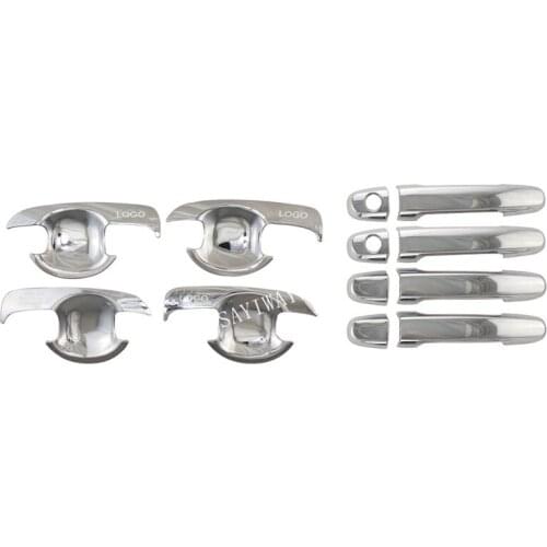 12pcs New ABS Chrome Car Side Door Handle Cover Cup Bowl Trim Sticker For Tenth-generation Toyota Corolla 2008-2013 E140