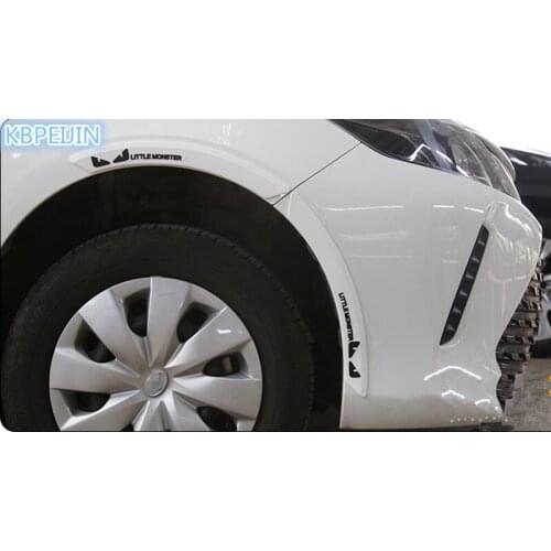 2pcs Car Styling Fender Flares Edge Rubber Anti Collision Sticker for Buick regal gs excelle encore lacrosse accessories
