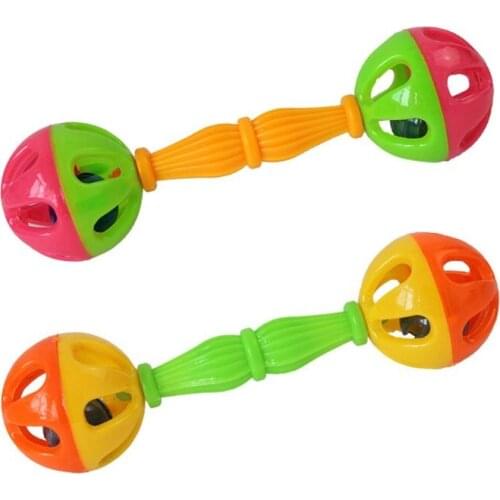 2 Pcs Bird Parrot Toy Rattle Birds Fun Exercise Plastic Double-headed Bell Pet Toys