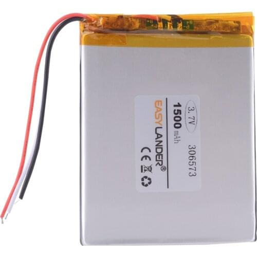 3Wries 306573 3.7V 1500mAh Lithium Polymer Battery For Vedio Game Animated E-Book Digma E629