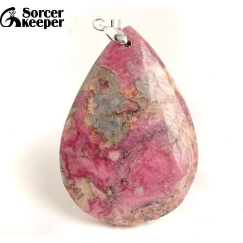 AAA+ Real Female Natural Crystal Bijoux Choker Necklaces Pendants Hand Made Pink Rhodonite Stone Beads For Jewelry Making BE286
