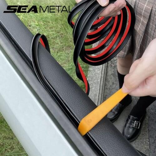 Car Window Seal Strip V Shape Car Side Window Sealing Strip Auto Rubber Side Window Filler Noise Insulation Weatherstrip Sealant