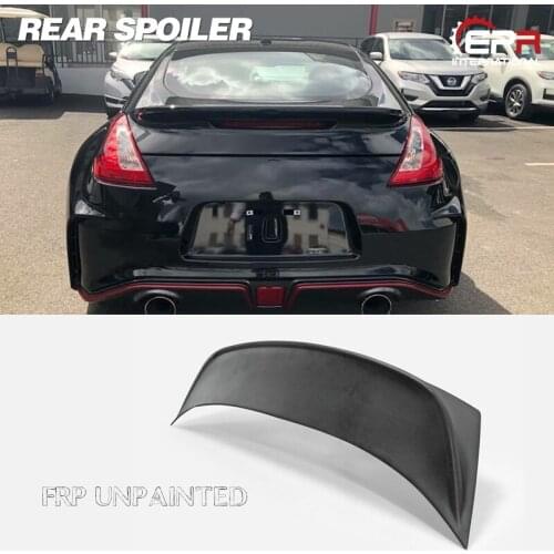 Car Accessories For Nissan 2009 On 370Z Z34 NIS Style FRP Fiber Glass Rear Spoiler Fiberglass Trunk Wing Lip Drift Splitter Part
