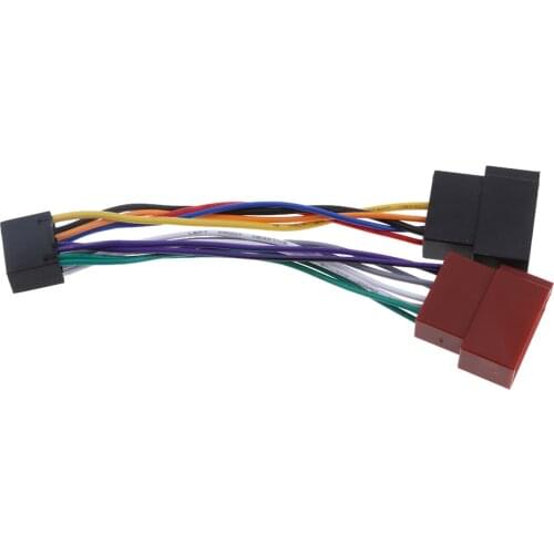 Car Radio Cable Adapter Plug Din ISO Wiring Harness 16Pin For Kenwood / JVC