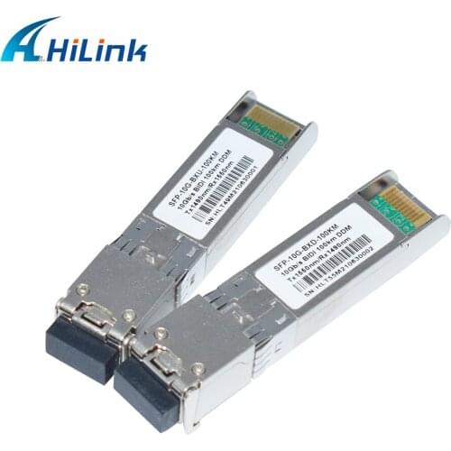 Free shipping! Long Distance 100KM 10GBASE-BX BiDi SFP+ 1490nm-TX/1550nm-RX 100km DOM LC SMF Transceiver Module for Switches