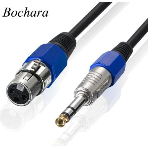 Bochara 1/4'' 6.5mm Jack Male to XLR Female Microphone Cable 6FT 15FT 10FT 16FT 20FT 25FT 33FT Mono/Stereo