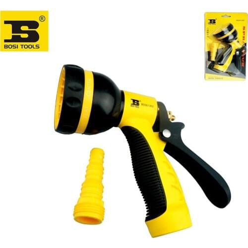 BOSI Multifunctional Garden Hose Nozzle Hand Sprayer 8 Pattern Watering Nozzle