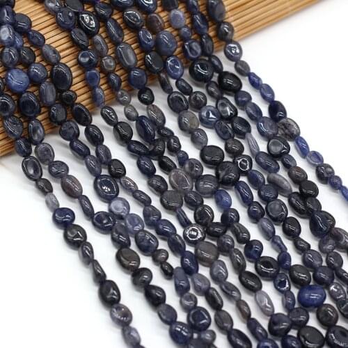 Cordierite Beaded Natural Stone Semi-Precious Stones Beaded Hand-Carved Irregular Shape Beads For Jewelry Making Ms Gift 6-8mm