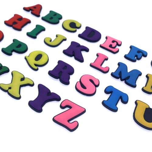 Wholesale 100PCS Alphabet Accessories Crafts Soft Letter PVC Flat Back For DIY Scrapbook Phone Case Jewelry Kids X-mas Gifts