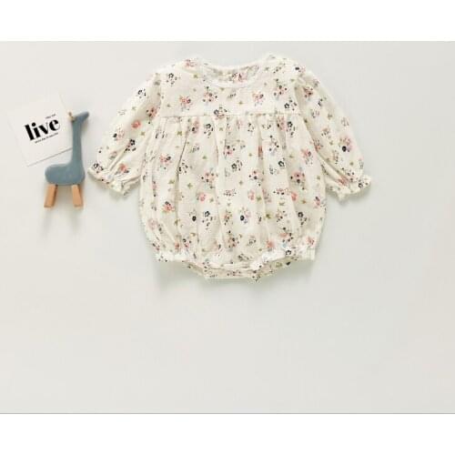 2021 new boys girls printed rompers cotton full sleeve autumn babys jumpsuit
