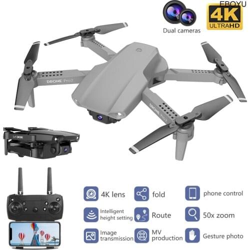 EBOYU E99 2.4Ghz RC Drone Wifi FPV 4K/1080P HD Camera Altitude Hold One Key Return/Landing /Off Headless RC Quadcopter Drone Toy