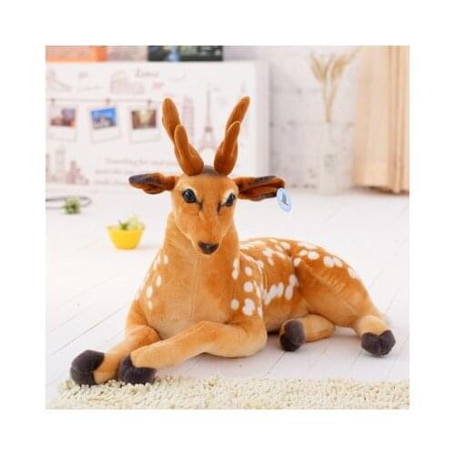 Lare 110cm sika deer plush toy , simulation prone deer hug toy Christmas gift x250