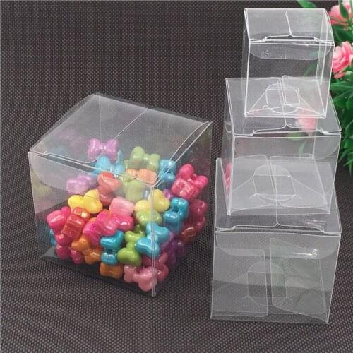Various sizes Square Clear PVC Boxes Wedding Favor Gift Box Transparent Party Candy Bags Chocolate jewelry/Candy/toys Boxes