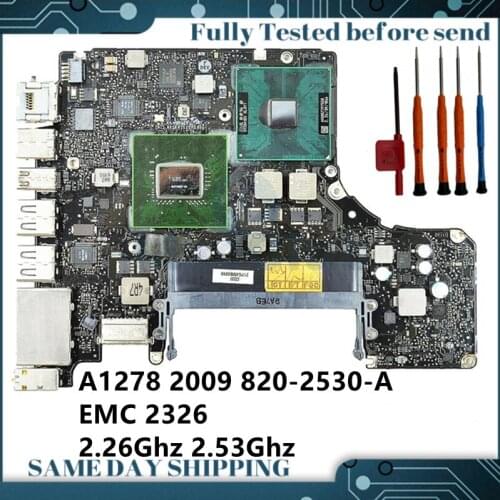 661-5230 A1278 logic board for MacBook Pro 13" A1278 2.26ghz mb990ll/a emc 2326 820-2530-A Logic Board Motherboard