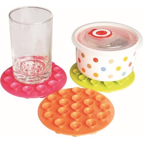 Lovely 1Pc Baby Feeding Bowl Cup Anti Slip Placemat Double Sided 19 Suction Sucker Mat Pads Tableware Fixed Non Slip
