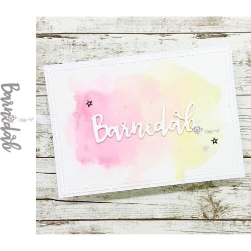 Mmao Crafts Metal Steel Cutting Dies New Barnedab letters Stencil For DIY Scrapbooking Paper/photo Cards Embossing Dies