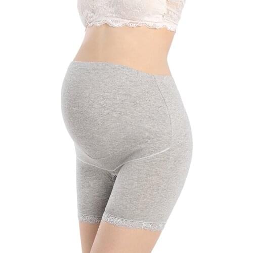 Womens Maternity Panties Shapewear Mid-Thigh Pettipant Seamless Soft Abdomen Underwear For Pregnant Women Cotton