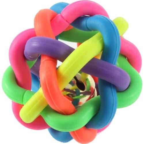 1pcs Hot colorful ball cat toy with bell for small medium large dog pet product Chihuahua Yorkshire Poodle pet toy dog toy