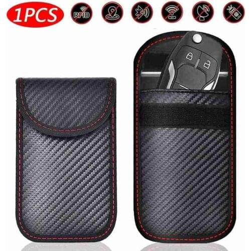 Portable Car Key Signal Blocker Car Key Signal Blocker Case Faraday Cage Fob Pouch Keyless RFID Blocking Bag