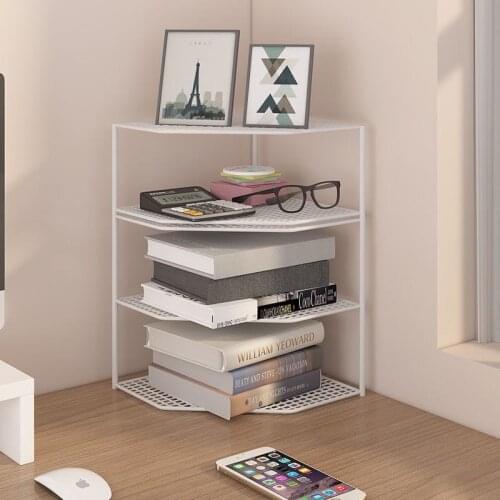 Simple DIY Bookshelf Assembled Storage Shelf Rack Space-saving Desktop Organizer Foldable Magazine File Holder Book Bins 2021