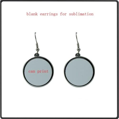 Blank dangle Earrings for sublimation round drop earrings for thermal transfer consumables wholesales 3styles wholesales