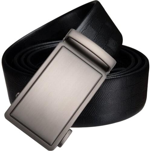 Barry.Wang High Quality Leather Belt Men Male Genuine Leather Buckles For Men Automatic Buckle Fashion Designer Luxury DK-2011