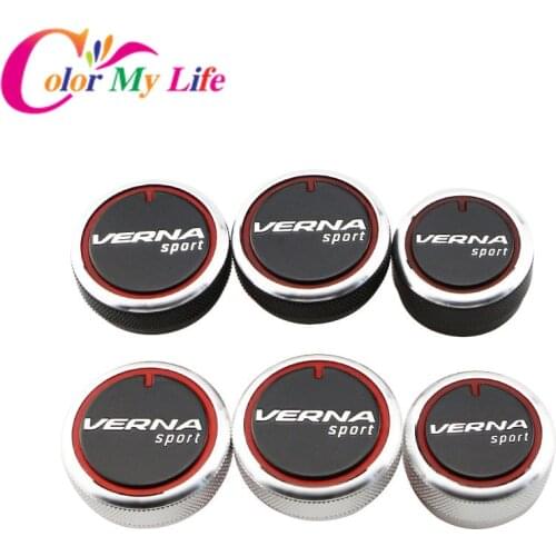 Car AC Knob Switch Knob Aluminum Alloy Air Conditioning Heat Control Decoration Accessories,Suitable for Hyundai Verna