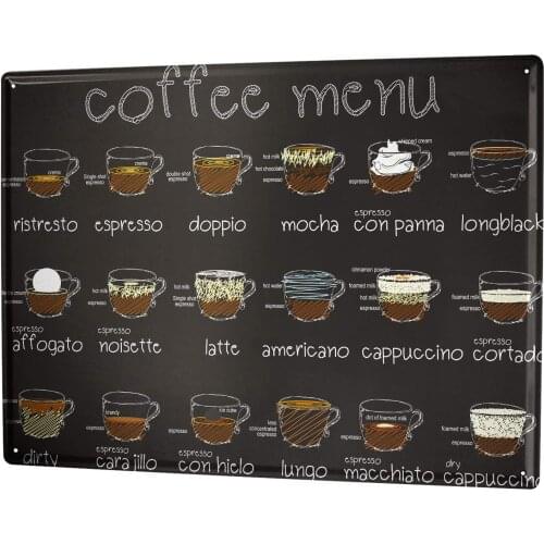 SINCE 2004 Tin Sign Fun Kitchen Coffee Card