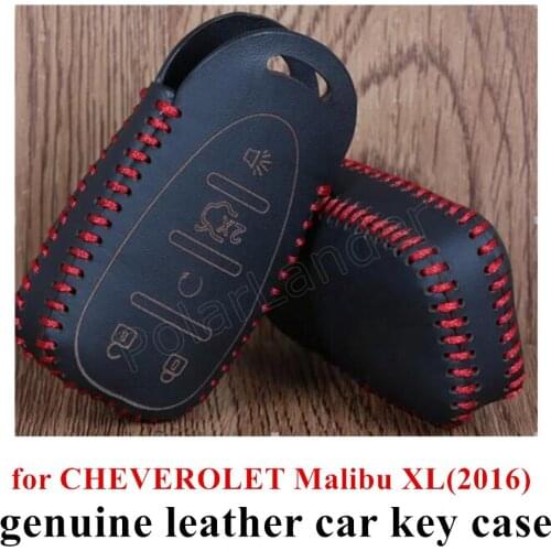 Only Red fit for CHEVEROLET Malibu XL(2016) hand sewing leather car key case leather car key cases DIY factory price sale