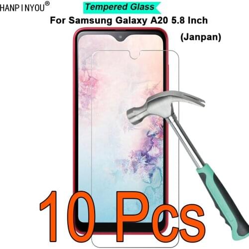 10 Pcs/Lot For Samsung Galaxy A20 SC-02M SCV46 5.8" 9H Hardness 2.5D Toughened Tempered Glass Film Screen Protector Guard