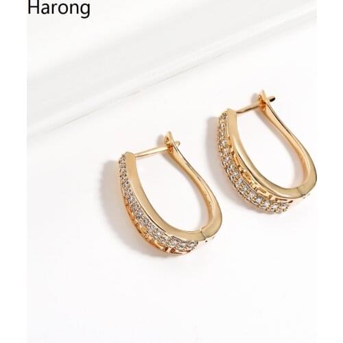 New Trendy Copper Zirconia Earrings For Women 2020 Fashion Aesthetic Stud Earrings Jewelry For Female Wedding Proposal Earring