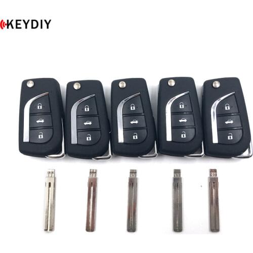KEYDIY 5pcs New KD900 B Series Remote Control KD B13 With 5pcs NO.02/13/21/77 Car Key Blade For Toyota