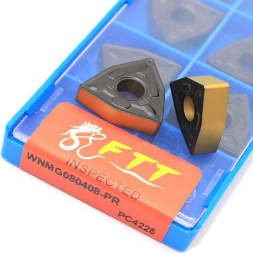 10pcs WNMG080408 PR PC4225 insertos de torneado de carburo de escritorio de aleación dura cortador de herramientas de torno para