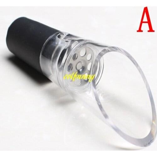 100pc/lot Red Wine Aerator Plastic Wine Pourer Spiral Decanter Pour Spout with Rubber Bottle Stopper Wine magic quick sober