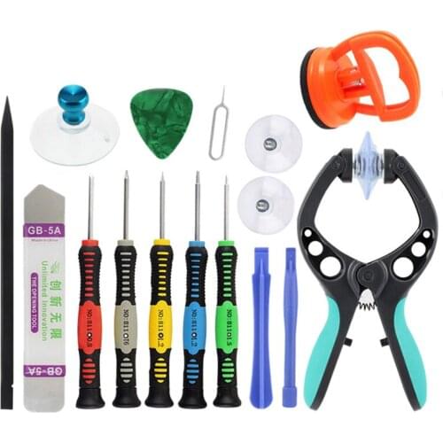 14 In 1 Professional Mobile Phone Repair Tools Open Pliers Suction Cup Screwdrivers For Phones For Samsung S6 Edge S7 Edge Pro