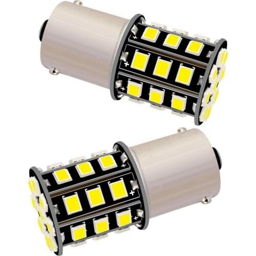 2PCS 1156 P21W BA15S 7506 R5W R10W 33 Chips LED Auto Reverse Light Tail Brake Lamp Car Daytime Running Bulb Red White Yellow 12V