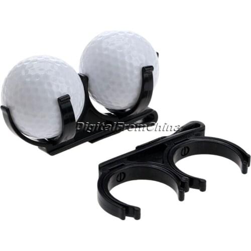 2Pcs Black Golf Accessories Golf Double Ball Holder Clips Magic Ball Games Prop Organizer Pick Up Ball Tool Golf Training Aids